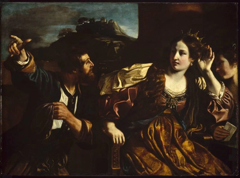 Semiramis che viene informata della rivolta di Babilonia
